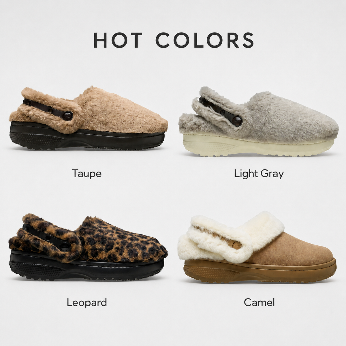Women‘s Unfurgettable Furry Lined Clogs, Fuzzy Slippers